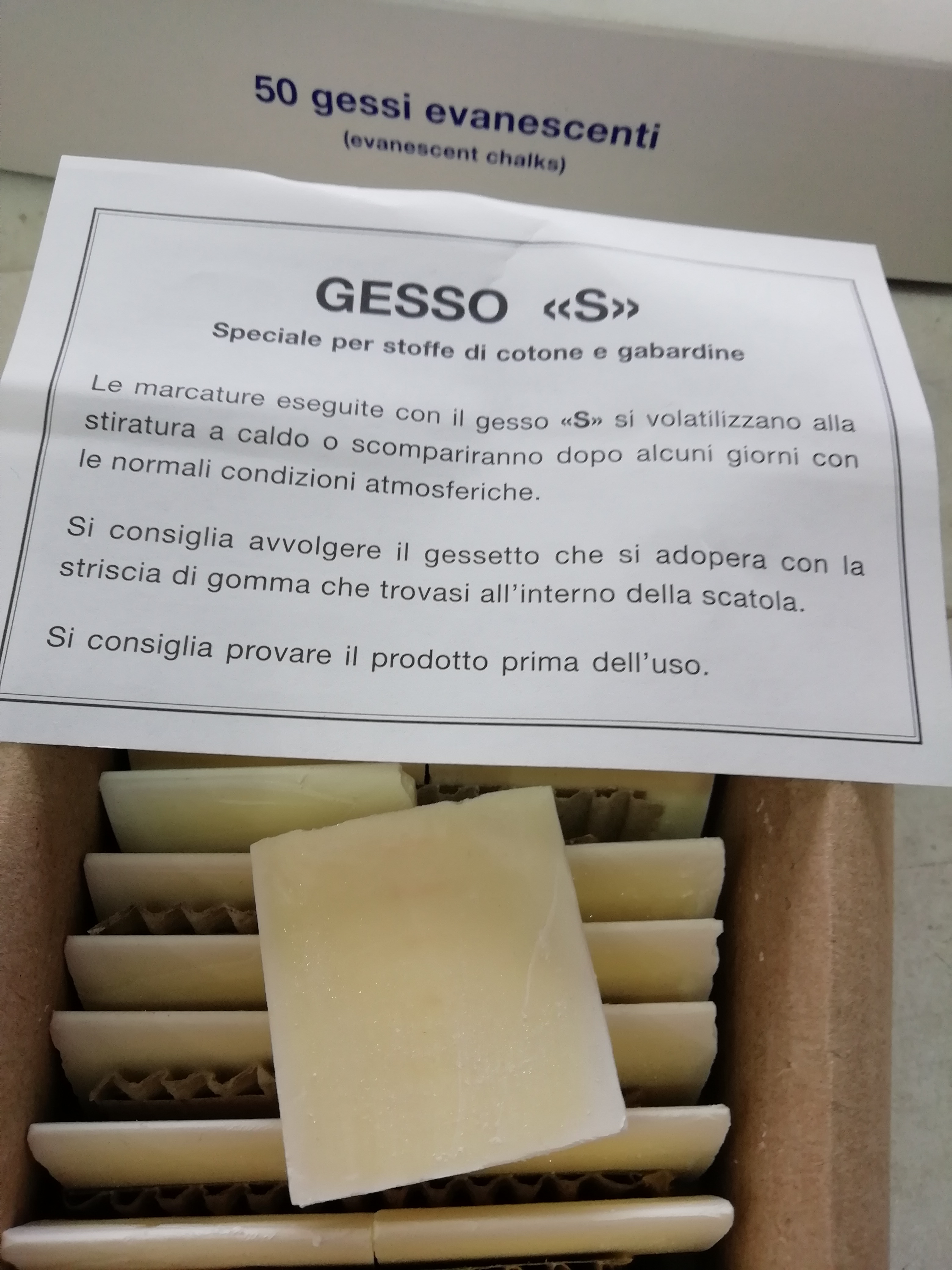 Gessetto da Sarto in cera Bianco